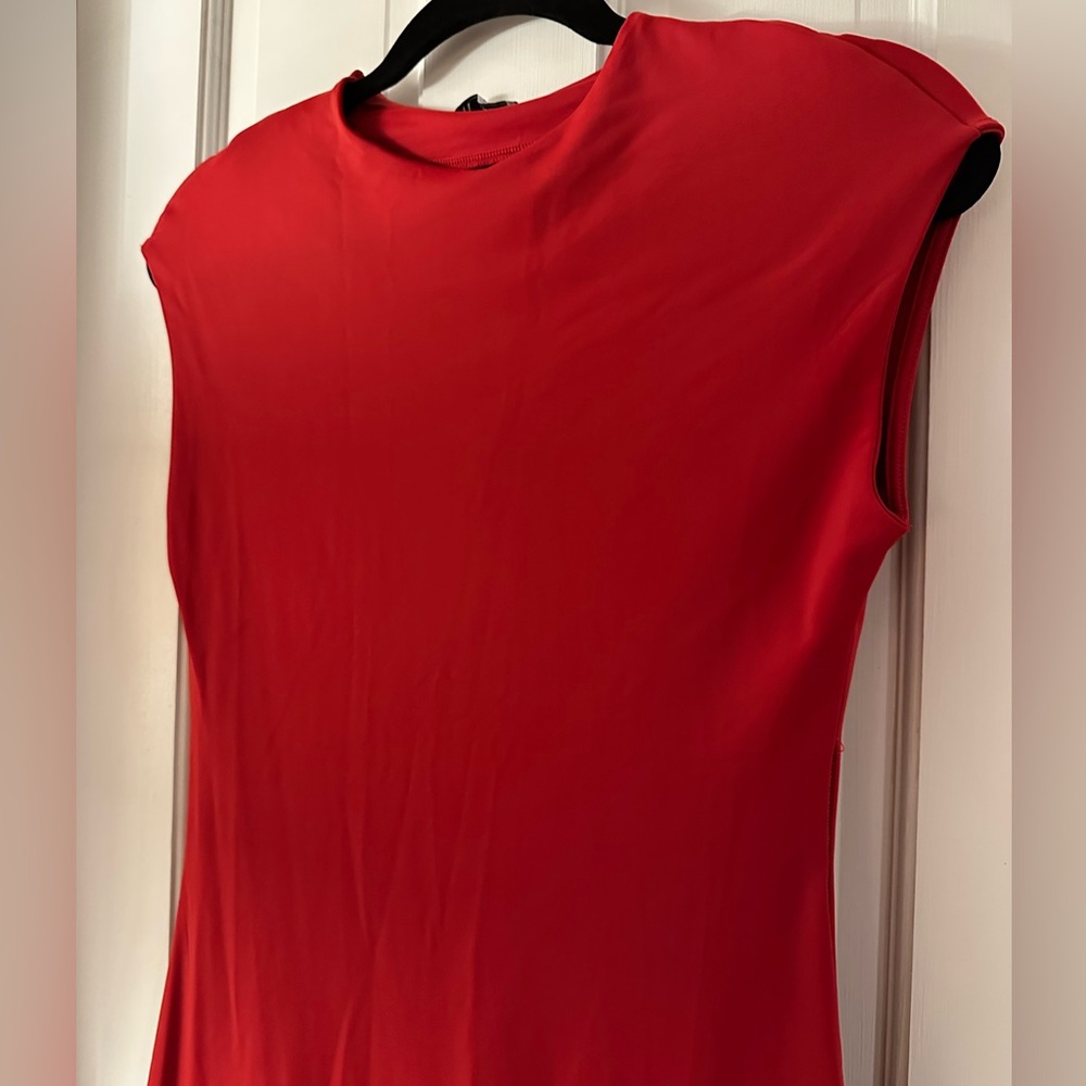 Zara Polyamide Red Dress - Picture 4 of 5